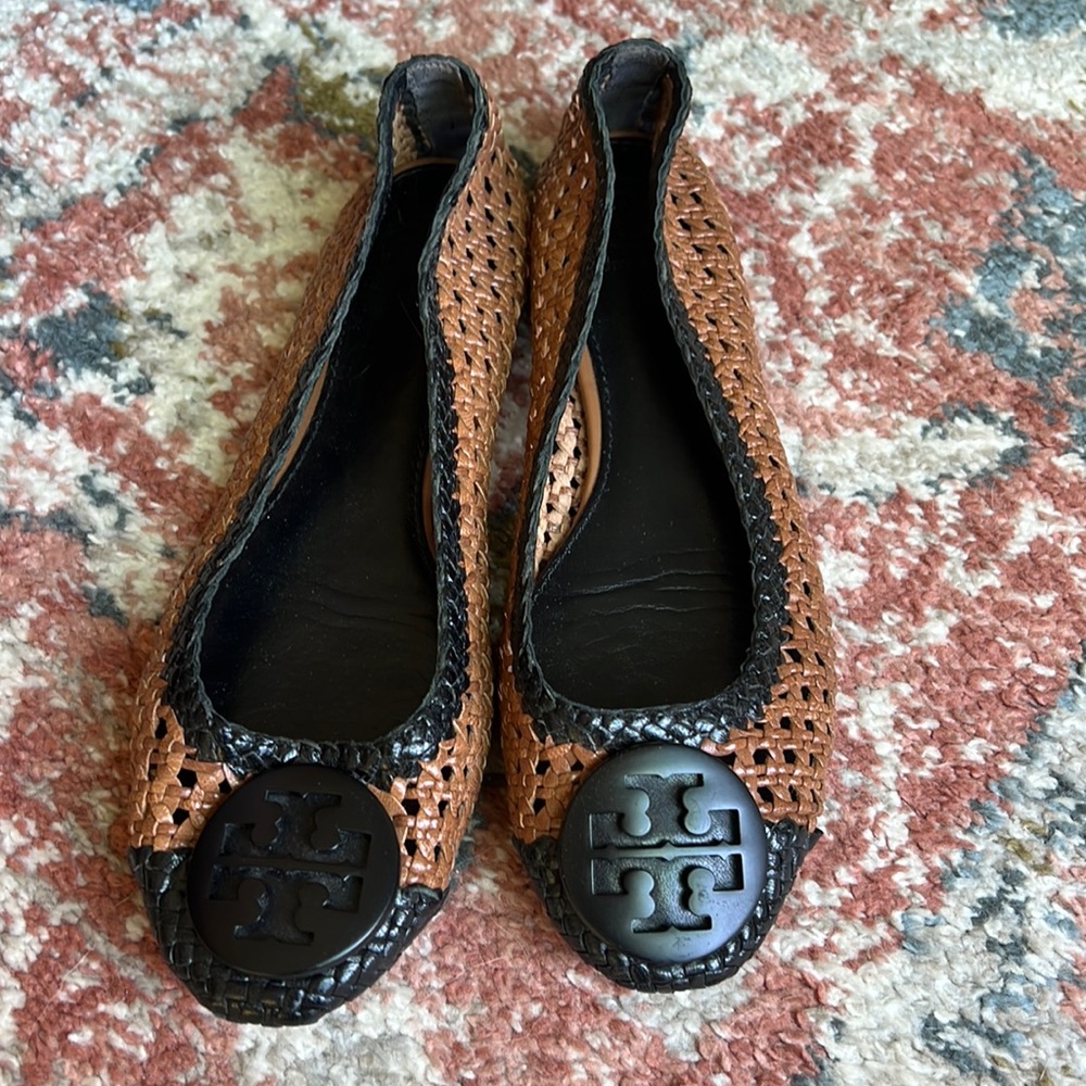 Tory Burch Chelsea Woven Ballet Flats - Size 6.5